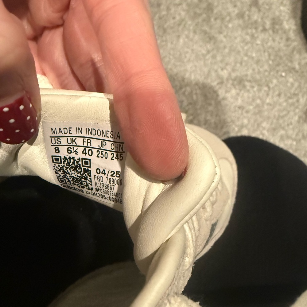 Adidas Off-White and Silver Sneakers - Picture 6 of 7
